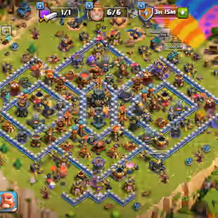 PAINTER SCENERY! TH 17 NEAR MAX! SB-EB [MAX]! 6X EPIC EQUIPMENT! DEFENCE GOOD! NC AVAILBLE! 6 BUILDER! - Image 1