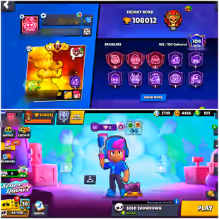 108k Trophies | Alien Fame | Masters  2024/25 | 584 Skins | 102 Hypercharged Brawlers | Star Shelly | Instant Delivery  - Image 1
