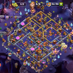 🔥PREMIUM TH 16🔥COSMIC SCENERY-XP 192-[ 7 EPIC EQUIPMENT ALMOST MAX-HERO 95-95-48-70-45-6-STRONG DEFENSE-BEST DEAL - Image 1