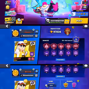 97k TROPHIES 🌟 FURIOUS FANG 🌟 BAD BUZZ | 86 MAX POWER BRAWLER | 102 BRAWLER UNLOCK | 75 HYPERCHARGE | 302 SKINS - Image 1