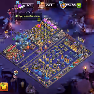 💜FULLY MAXED💜[TH18] 6 HERO MAXED || FULLY MAX PROFILE || 15X EPIC GEAR MAX || RARE CROSSOVER MAP || HELPER HUT MAX - Image 1