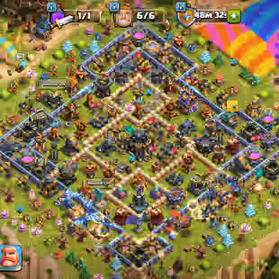 🌟PAINTER SCENERY🌟TH 17 MAX! 2 HERO MAX! 9X EPIC EQUIPMENT! NC FREE! 1276 MEDEL! DEFENCE MAX! BUILDER BASE MAX! - Image 1