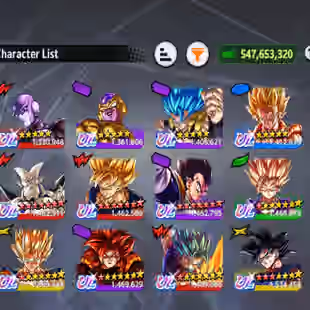 D817-IOS+Android-Nice Account 12 ULTRA(Goku Uis+SS4 Gogeta+SS2 Gohan+Vegtio+Gogeta)+40 Legends+Good Equipment+Good Team - Image 1