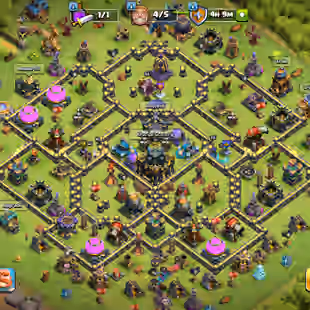 TH17 LVL129 | Heroes : BK48 AQ56 MP37 GW44 RC28 DD3 | 5.2K Gems | Decent Base | Best Price - Image 1