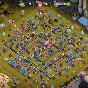 [ PREMIUM ]  TH18 ALMOST MAX || XP 258 || 5 HEROES MAX 105-105-95-80-55 || 10 EPIC EQUIPMENTS MAX || FROST AGE SKIN SET - Image 1