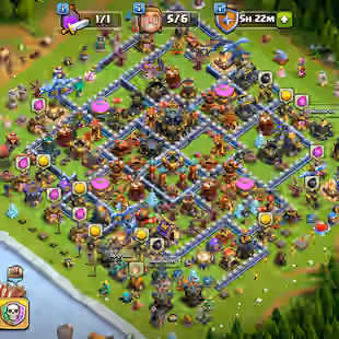 💫[ 10'000 GEMS ]💫 PREMIUM TH-17 || SB-MM [26] | GG-FB-RS [23] | HT [20] | NICE DEF - TROOPS - HEROS || BEST DEAL - Image 1