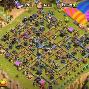 GEM-5000 ! TH18 HIGH BASE ! LEGENDARY SKIN 15X SCENERY ! HERO 77-100-55-75-50-11! EB/MAX SB/20 AF/23 RB/23 FB/20 MS/20 - Image 1