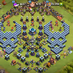 Th13 max nothing left || Gems 1270 | cwl medel 398 || 9 epic equipment || magical items full 3x hero skin || NC Free - Image 1