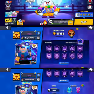 95k TROPHIES | RAREST SKINS | 46 MAX POWER BRAWLER | 101 BRAWLER UNLOCK | 31 HYPERCHARGE | 342 SKIN | RENAME AVAILABLE - Image 1