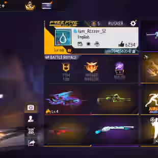 M10 | Level 66 | 600+ Fashion | 5 year old badge | 6.2k+ Like | 38 Emotes | Prime 5 | Dino Bundle | Snow M887 Skin | 230 - Image 1