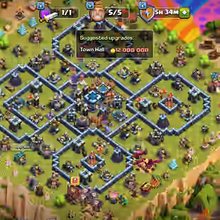 🔥[2200 CWL MEDALS-6EPIC MAX🔥FULLY MAX TH-13 | [16EPIC-S.B-F.B-E.B MAX] | HERO-75-75-50-50-25 | PAID SCENERY-3'000 GEMS - Image 1