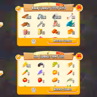 🔥6050 BARN STORAGE LEVEL 82🔥6000 BARN FILLED | SILO 984:2100 | 1103 DIAMOND | 5.4 MILLON COINS | CHECK PHOTO | INSTANT - Image 1