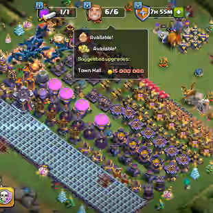 TH 15 Full Maxed !! All Epics ( 7 Almost Max ) !! 6500 Gems !! Namechange 500 !! Magic Items !! 15 Hero Skins - Image 1