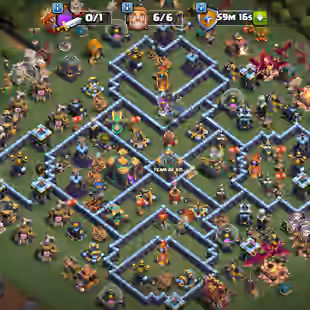 || Xp184 Th14 account|| Good heros&Wall || Painter scenery|| 6Epic equipment|| 6th builder Available|| 4Hero skin||  - Image 1