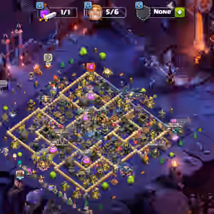 COSMIC SCENERY ! TH18 HIGH BASE ! WAR ARENA SCENERY 5 ! HEROES 95-100-64-73-48-10 ! FULL BLACKSMITH ORE !BUILDER HALL-10 - Image 1