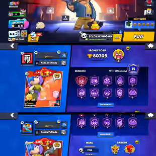 80k TROPHIES | 54 MAX POWER BRAWLERS | 101 BRAWLERS UNLOCK | 44 HYPERCHARGE | 388 SKINS | INSTANT DELIVERY - Image 2