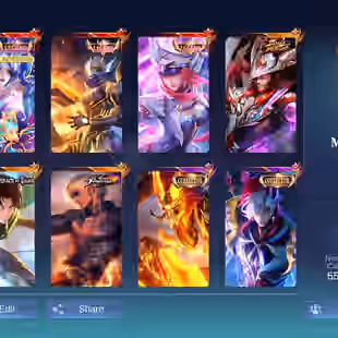 [IOS/ANDROID] CEL LVL 40 | 95 HEROES | 300 SKINS | MEGA 5 | INSANE SKINS | 3 LEGEND LAYLA GRANGER FREYA - AAMON HANZO  - Image 1