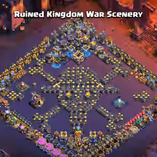 [EE159] ⭐RUINED KINGDOM WAR SCENERY🔥 [TH18 MAX] 6HEROES/LAB/DEF/PETS MAX || 9 EPIC MAX || SHOP DISCOUNT AVAIL || NC 500 - Image 1