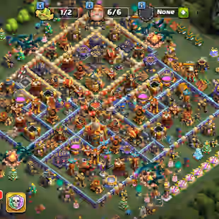 TH 16 ALMSOT MAX-XP 210-HERO MAX 95-95-70-45-EPIC 6 EQUIPMENT ALMOST MAX-DEFENSE MAX-NC YES-HUGE OBSTACLE-BEST DEAL - Image 1