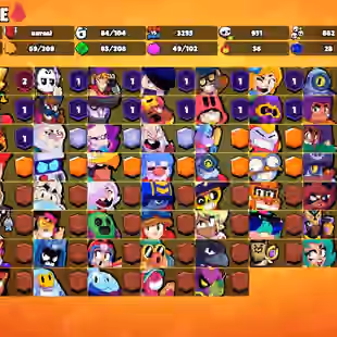 40K Trophies LVL37 | 84/102 Brawlers | 29 Max Brawlers - 24 Hypercharges | 234 Skins | 568 Pins | 391 Icons | 193 Sprays - Image 1