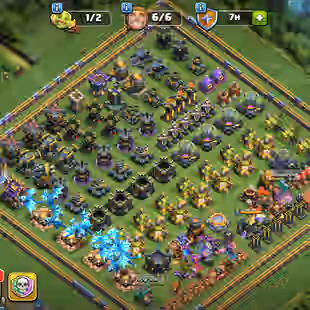 RR💥TH 18 [ BLACK DEFENCE ]💥LEAGUE WARDEN/1500 MEDEL | 16 HIGH EPIC EQ 4 EPIC MAX FB-23 DC-20 FA-20 | 2 HELPER HUT MAX - Image 1