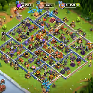 ❗TH 16 NEAR MAX❗SB-FB [12L]! 4X EPIC EQUIPMENT! NC FREE! DEFENCE MAX! 6 BUILDER! - Image 1