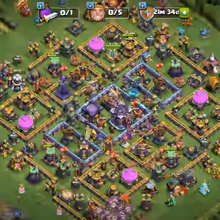 TH 15 || SEMI MAX || HERO 54-48-51-23-27-2 || CHANGE NAME FREE || DEFF MAXED || NICE TROOPS || NICE BUILDER BASE || SAFE - Image 1