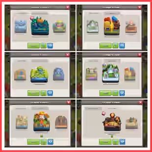 3x 2014 TREE | 12 PAID SCENERY | 36 SKINS [ 14 LEGENDARY SKINS ] | TH 14 SEMI MAX | 67-81-50-57-30 HEROES | FREE RENAME  - Image 1