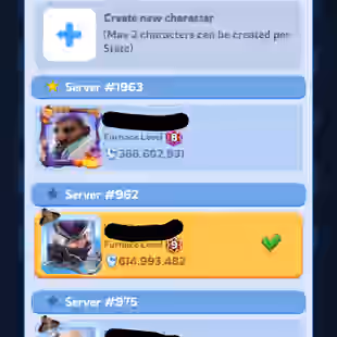 2 - 3 Char | FC 9 (615M) + FC 9 (540M) + FC 8 (395) | VIP 9 | All 1 Helios | 233k Gems | INSTANT DELIVERY!  - Image 1