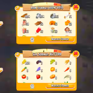🔥6050 BARN STORAGE LEVEL 81🔥6000 BARN FILLED | SILO 812:2100 | 973 DIAMOND | 5.9 MILLON COINS | CHECK PHOTOS | INSTANT - Image 1