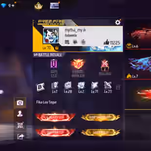 V99|LVL70|507COSTUME(47MYTHIC)|505WEAPON(3EVO+88MYTHIC)|BLUEFLAMEDRACO-AK47LVLMAX|PREDATORYCOBRA-MP40LVL6OTWMAX|SCORPIOS - Image 1