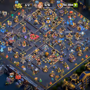 TH18 MAX 99 PERCENT ! 40/37 EQUIPMENT MAX ! LEGEND RANK ! 25 SKIN 6 SCENERY DARK DAYS ! 6 HEROES MAX ! WAR ARENA SCENERY - Image 1