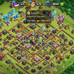TH 14 FULLY MAX NOTHING LEFT-XP 213- [ 6 EPIC EQUIPMENT MAX-NC 500-HERO 85-85-60-60-30-BEST DEAL - Image 1