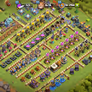 🔥4 HERO MAX🔥7 EPIC MAX[SNB-FB-AF-MM-RS-EB-FB] XP 253!TH 18!HERO:105-105-61-80-55!NC YES! STRONG DEFENCE !GREAT TROOPS - Image 1