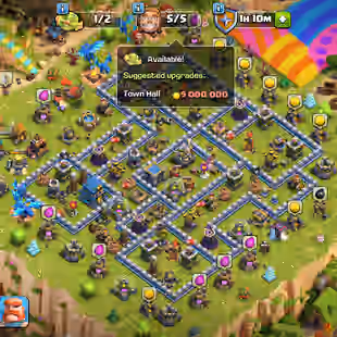 🔥[FULLY MAX TH-12-1X PAID SCENERY]🔥[6EPIC-S.BALL-FARROW MAX] | HERO-65-65-40-40 | 400 CWL MEDALS | NC FREE!GOOD SKINS - Image 1