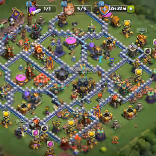🌲[ PREMIUM TH-17 ]🌲S.BALL [21] - M.STUFF [21] - 8X EPIC || HEROS: 54-68-47-40-28 || BLUE WALLS || NICE DEF - TROOPS - Image 1
