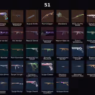 AP - LVL 145 - Unranked - 6 Knifes - 51 Skins (42,175 VP) Araxys Operator, Singularity Phantom, Reaver Knife, Ruin Dagg - Image 1
