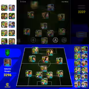 Rare Link Up|Koller-105(BulletHeader)& Beckham-106(Cross Specialist)Mate Squad-3300 M|Messi-110|Blitz Son-104|Pele-108| - Image 1