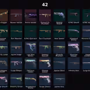 AP - LVL 207 - Unranked - 2 Knifes - 42 Skins (7,475 VP) KTAC Blade, Ruin Dagger, Reaver Vandal, Prime Vandal, Prime2 P - Image 1