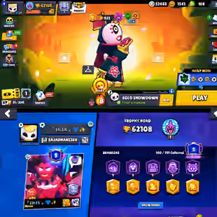 Trophy 62K [Billing 52k] [] 100x Unlock Brawler [] Max 23x [] Hyper 19x [] Hay Day 49 Lvl Add into Mail [] BEST-DEAL - Image 1