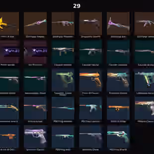 AP - LVL 227 - Unranked - 3 Knifes - 29 Skins (18,775 VP) Prism III Axe, Glitchpop Dagger, Glitchpop Phantom, Singulari - Image 1