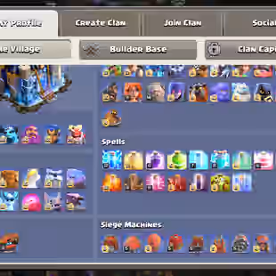 TH18 CLOSE MAX | 6X HERO MAX | SB-MX!MM-MX!AF-MX!FB-MX!RS-MX!EB-MX | 269-XP | RANK | HERO-105-105-95-80-55-25 | SKINS - Image 1