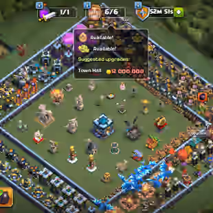 5000 gems || Th13 full Max rare account | 6 bulider | Classic skeleton scenery  |  Rename 500 | 9x epic equipment 6x max - Image 1
