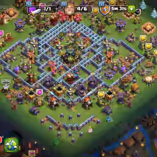 💥TH17 ALMOST MAX 💥 5X EPIC MAX [HERO-83-93-51-65-40-5] 206 XP | NC 1000 | STRONG TORRPS AND DEFENCES | BEST DEAL - Image 1