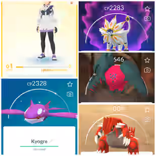 Lvl 50 [Shiny Kyogre] | 48 Legendary | Solgaleo | Lunala | Zacian | Groudon | Lugia | Regidrago | Instinct | 947 - Image 1