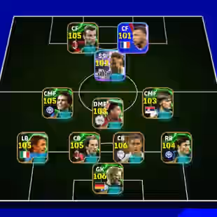 3214-Strength|Raphaeln Varane-106|Shevchenko-105|Baresi-105|Maldini-105|Bale-105|Blitz Neymar Jr|Zanetti-105| - Image 1
