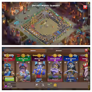 [EE166] DESERT NIGHT FULL SET [TH18] 6 HERO MAX || 10 EPIC MAX || PROFILE DEF ALMOST MAX || WAR MACHINE SCENERY || NC500 - Image 1