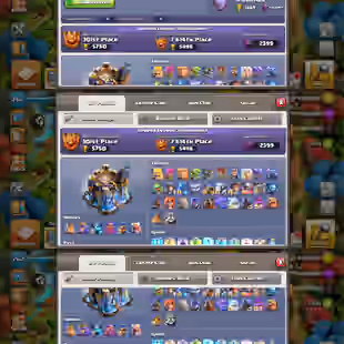 🔥NEW RANK 301🔥 RARE TH18 |54 SKIN|10EPIC MAX|9 SCENERY|17 EPIC|3405 WS|ALL GOOD|XP-262|NC YES| MAX BH10| - Image 1