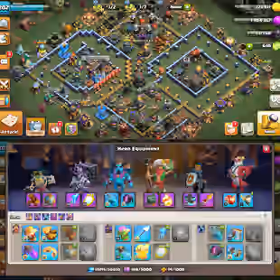 TH 18 | XP 202 | 11 SKINS | 1 NC | 8 EPIC EQUIP (FB26-EB26-RS23-SB20-MM20-FA20-GG17) | 61-73-40-35-33 | SCENERY - Image 1