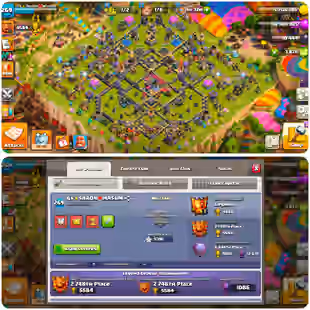 Rare 9 Epic Max !! TH 18 Almost Max !! Exp: 279 !! New Legend 1 !! 2748 New Rank !! Rare 5391 Warstar !! 6 Heroes Max: 1 - Image 1